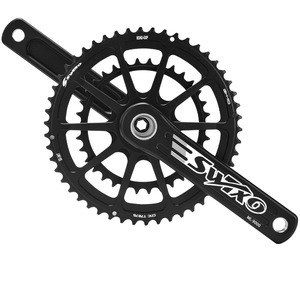 Manivelle de vélo à double disque RACEWORK pour vélos de <span class=keywords><strong>route</strong></span> et pliants, petite manivelle creuse en tissu, 34/50 170mm, modèle Chrysanthème - Product Image 1