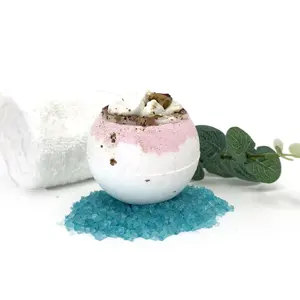 Pemasok Murah Dropshipping Buatan Tangan Rose Bathbomb Bentuk Bola Gelembung Organik Anak-anak Set Bom Mandi Fizzy Mewah Vegan Alami