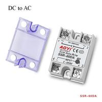 Relais statique monophasé AOYI SSR-60DA 60A 24-380VAC 3-32VDC