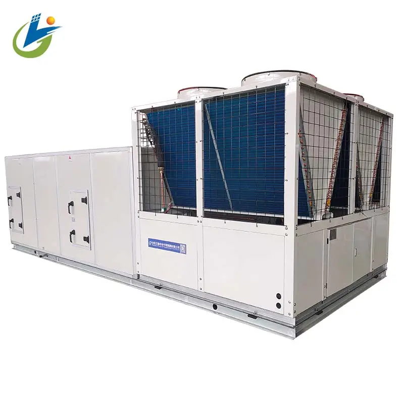 Hvac-Systeem Industriële Hoogrendementskoeling En Verwarming Van Luchtbehandelingsunit Op Het Dak