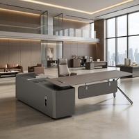 Meja Kantor Kayu Modern dengan Lift Eksekutif dan Penyimpanan untuk Gedung Perkantoran