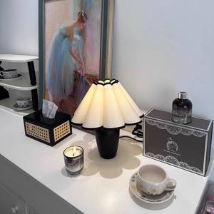 Original Wood Retro Pleated Shade Petal Night Lamp New Chinese Style Decorative <b>Wooden</b> Art for Romantic Lamp Covers Shades - Product Image 3