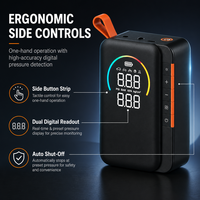 Compresseur d'air sans fil rechargeable avec manomètre intelligent et écran LED pour gonflage de pneus de voiture, vélo et moto