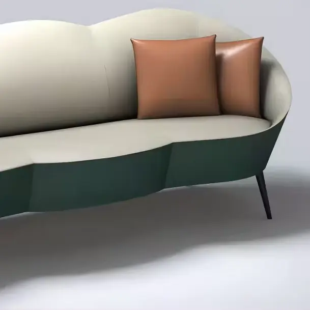 Инновационный дизайн кожаный диван в форме облака подходит для отдыха приемный диван и удобный диван набор
