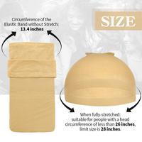 Lot de 2 Bonnets à Perruque Extensibles en Nylon pour Femmes, Bonnets de Stocking Noirs et Chair pour Doublure en Soie, Filet à Cheveux pour Tissage et Crochet