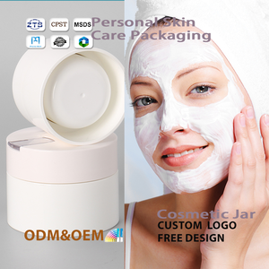 Vasetti Cosmetici Personalizzati in Plastica PP 20G 30G Bianchi Neri Rotondi con Tappo a Vite Vuoti per Polveri e Creme - Product Image 1