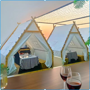 Pine <b>Tent</b> Triangular Camping <b>Tent</b> 3m X 3m <b>Single</b> Layer Rainproof Outdoor Use For 6-8 Persons Four Seasons - Product Image 4