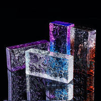 Fabricant chinois propose des briques de verre cristal personnalisées, des carreaux de verre à motifs, des carreaux de verre décoratifs lisses, directement de l'usine