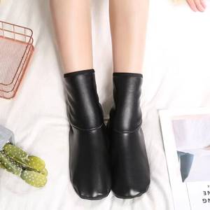 Chaussons unisexes en cuir PU avec fermeture éclair, chaussettes islamiques chaudes pour l'hiver, vêtements de prière, taille 35-45, doux et confortables - Product Image 3