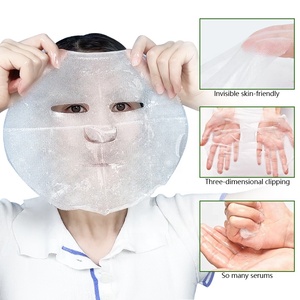 Masque en tissu végétalien soyeux et lisse pour le visage, apaisant et hydratant, sans huile, à l'aloe vera naturel, à l'hamamélis et à la vitamine C, marque privée OEM ODM - Product Image 3