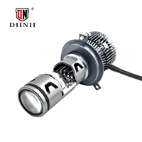 Y70--H4 Mini Faro LED de Proyector de Aluminio Súper Brillante H4 110W 11000LM, Lente de Faro IP65 Impermeable, Bombilla LED Bi-LED para Motocicleta