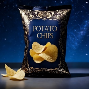 Custom Printed Heat Back Sealed Bag Aluminum Foil Packaging Bag Food Grade Plastic Pouch Snack Potato Chips Popcorn Film Roll - Product Image 1