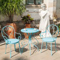 Table et chaise ensemble de trois pièces en fer forgé extérieur jardin balcon terrasse café thé boutique balcon chaise