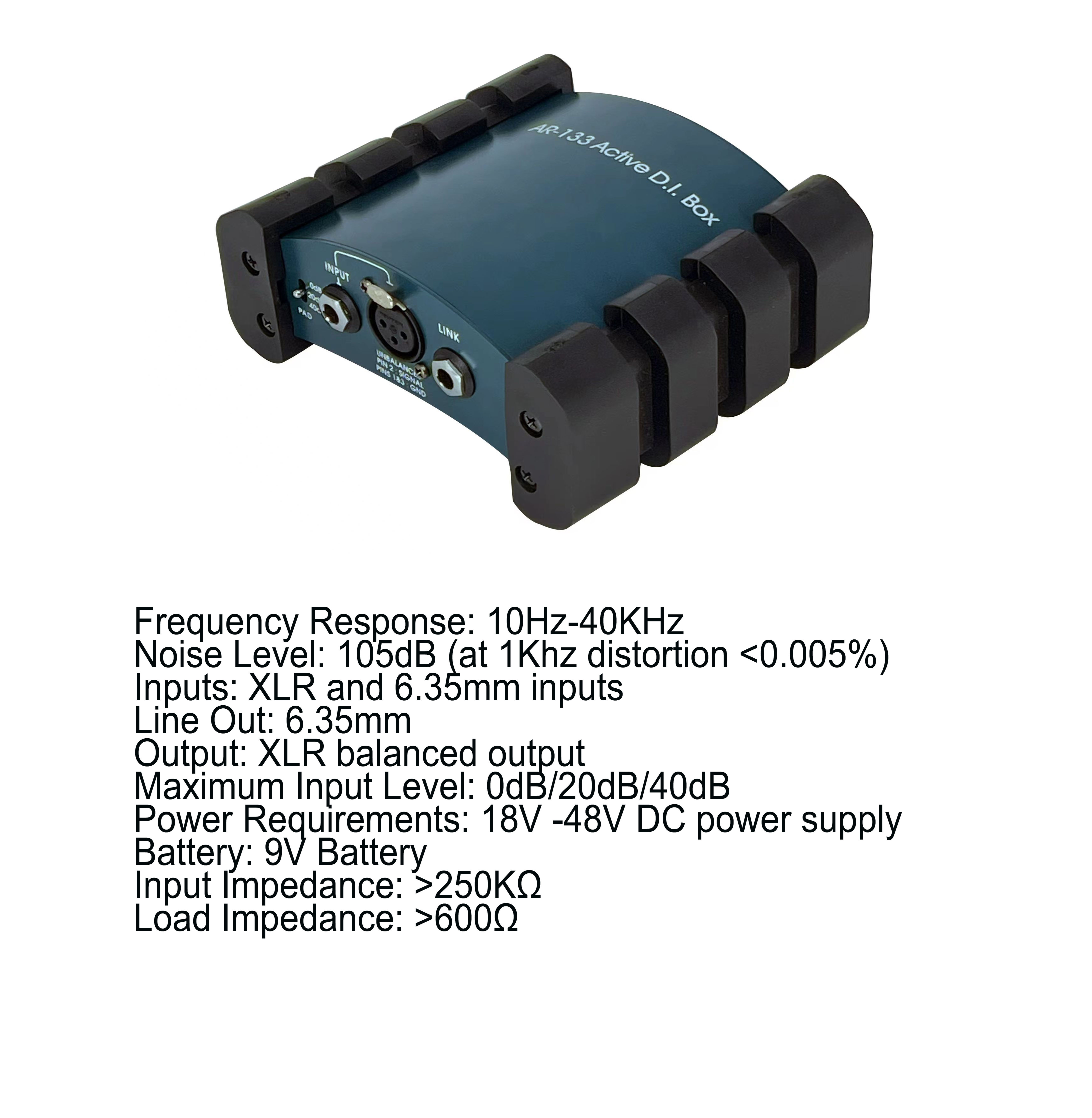 XTUGA AR-133 Professional Audio Active DI Box - Directly Box for