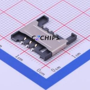 XKSIM-004 SIM Card Connector SMD Connector Plug-In Type Mini SIM Card Card Holder 1.8mm - Product Image 1