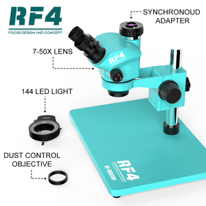 Oferta Especial Nuevo <span class=keywords><strong>Microscopio</strong></span> de Reparación con Zoom Sincrónico RF7050TVP 6.5-65X Nítido 7-50x <span class=keywords><strong>Trinocular</strong></span> RF4 con Base Grande - Product Image 2