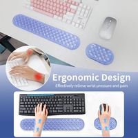 Tapis de Souris en Gel de Silicone Transparent Forme Dessin Animé d'Été avec Repose-Poignet, Petit Tapis de Clavier Gaming pour la Maison et le Bureau
