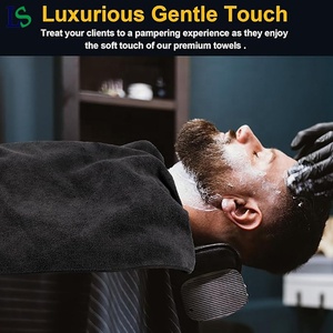 Serviettes de séchage pour <span class=keywords><strong>cheveux</strong></span> de salon de coiffure, logo personnalisé Loq Moq, salon de beauté, usage domestique, noir, <span class=keywords><strong>microfibre</strong></span> super absorbante, serviettes pour le visage - Product Image 2