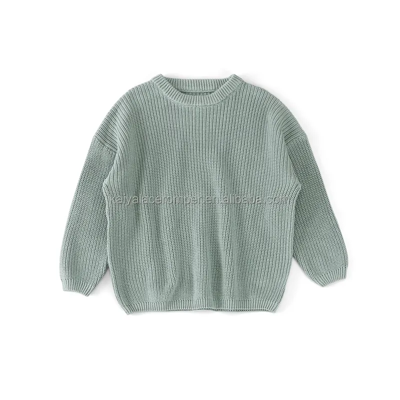 RTS High Quality Low Price Jumpers Baby 100%Cotton Long Sleeve Kids Oversized Clothing Knitted Girl Knit Sweaters