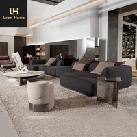 Ensemble de canapés sectionnels modernes en velours avec structure en bois, personnalisable pour projets de villas, salons, hôtels et appartements