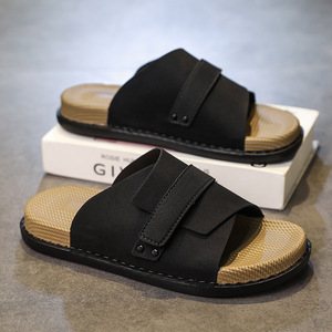Men's for 2026 Summer New Style French-style Elegant Trendy All-match Casual Breathable Open-toe Non-slip <b>Slide</b> Sandals - Product Image 2