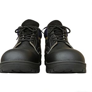 Men's Black Genuine Leather Square Toe Lightweight <b>Work</b> Safety <b>Shoes</b> <b>Slip</b>-<b>On</b> Anti-Skid All Seasons Uganda Bulk - Product Image 3