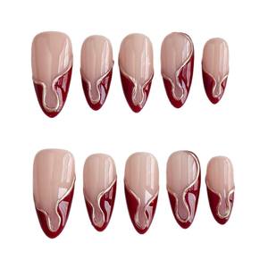 Lujo 3D flor <span class=keywords><strong>Rosa</strong></span> Stiletto prensa <span class=keywords><strong>uñas</strong></span> hecho a mano suave Gel personalizado diamantes de imitación al por mayor falsas almendras <span class=keywords><strong>uñas</strong></span> ovaladas para los dedos - Product Image 1