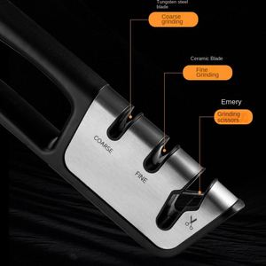 Wholesale Custom Logo Handheld Multi-Functional <b>Tungsten</b> Steel Kitchen Knife Sharpener Three-Stage Polishing Fine Grinding - Product Image 5