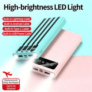 <span class=keywords><strong>Batterie</strong></span> <span class=keywords><strong>Externe</strong></span> Portable en Gros 20000mAh Grande Capacité avec Câbles Intégrés, Chargeur Mobile Personnalisable avec Logo, Cadeau - Product Image 6