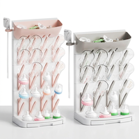 Support de séchage pour biberons 3 niveaux, 24 biberons, vertical, mural ou sur comptoir, sans BPA, avec paniers de rangement pour brosses - Vente chaude
