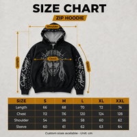 Sweat à capuche zippé personnalisé en molleton 500 GSM pour homme, 100 % coton, imprimé DTG avec strass, coupe ample, courte et oversize, style streetwear vintage, fabrication OEM ODM
