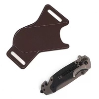 Étui pliable pour couteau de camping en PVC et cuir, housse de protection durable pour couteau de poche, pochette de rangement pour couteau