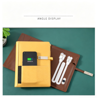 Ensemble de luxe personnalisé en cuir PU, toucher doux, pour le bureau, avec bloc-notes intelligent IA, outils essentiels pour les voyages d'affaires