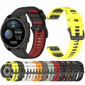 Correa Oficial de Dos Tonos para Garmin Fenix 8, Correa de Silicona de 26 mm para Garmin Fenix 9 Pro 7X 6, Correas para <span class=keywords><strong>Reloj</strong></span> - Product Image 2