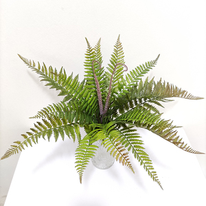 Gran oferta, plantas de arbusto de helecho persa realista, vegetación Artificial verde, hojas de imitación de gran tamaño para decoración de pared - Product Image 2