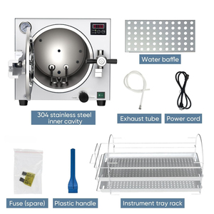 Autoclave de Mesa de 18L, Clase N, Control Digital, Esterilizador a Vapor de Alta Presión para Laboratorio Dental, Tatuajes y Belleza - Product Image 5