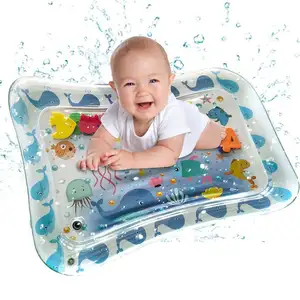 66*50Cm Gratis Bpa Pvc Opblaasbare Baby Sensorisch Speelgoed Buiktijd Premium Baby Waterspeelmat Babyproduct 3 6 Maanden Watermat