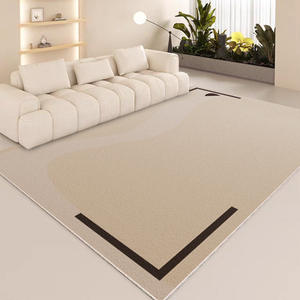Tapis rectangulaire en velours cristal Wan Xinlong, style moderne et minimaliste, résistant aux taches, facile à nettoyer, idéal pour le salon. - Product Image 2