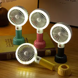 Ventilateur à main avec lumière été extérieur Portable vitesse réglable USB Rechargeable puissant ventilateur de cils