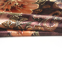 Nouveau produit feuille Textile tissu bronzé or estampage Polyester tissu pour vêtements impression florale velours canapé tissu