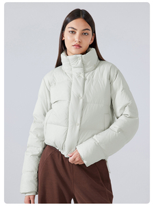 Giacca in <span class=keywords><strong>piumino</strong></span> caldo con collo in piedi gonna anteriore doppia giacca da donna Casual All-in-one con cappuccio impermeabile antivento - Product Image 4