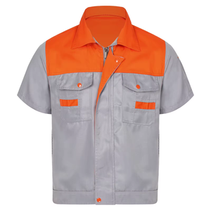 Hcsf Polo cotton vá làm việc Áo Sơ Mi Nam Ngắn Tay Áo trọng lượng nhẹ bảo hộ lao động nhà máy làm việc quần áo - Product Image 5