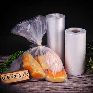 Food-Grade Disposable White Clear PE Square Bottom <b>Plastic</b> <b>Roll</b> Bags Vest Handle Easy-to-Tear Continuous <b>Rolls</b> for Snacks - Product Image 4