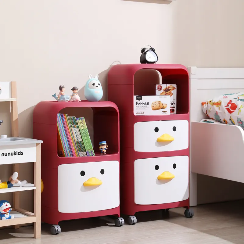 Best Price Superior Quality Children Love Cartoon Image 2/3/4 Layers Mobile Clothes Toys Children Storage Cabinet
