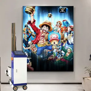 Máquina de impresión de murales automática para cualquier tamaño, calcomanías de decoración de publicidad, impresora de imagen 3d de pared UV Vertical Industrial