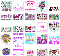 Transferts sérigraphiques monochromes, autocollants thermocollants, transferts sérigraphiques en gros, transferts DTF médicaux