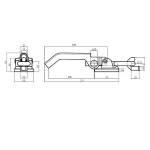 Trailer <b>Door</b> <b>Spring</b> Toggle Hasp Hook Truck Side Gate Over Center Toggle Clamp - Product Image 4