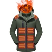Veste chauffante coupe-vent pour hommes OEM vente en gros veste chauffante en duvet chaude pour la chasse et le ski en plein air d'hiver pull