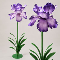 Paarse Iris Bloemenstandaard Paar Reuze Papieren Kunstbloemen Bruiloft Evenement Decoratie Commerciële Bloemendisplay Fabriek Leverancier