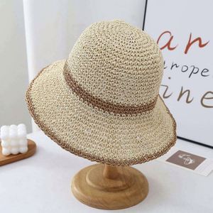 Chapeaux de paille faits à la main pour femmes, protection solaire estivale, plage - Product Image 1